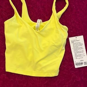 lululemon neon yellow align tank size 2 - unworn